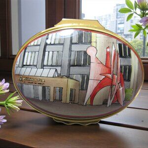 Halcyon Days Enamel Box, Alexander Calder Stabile for Michigan Bell